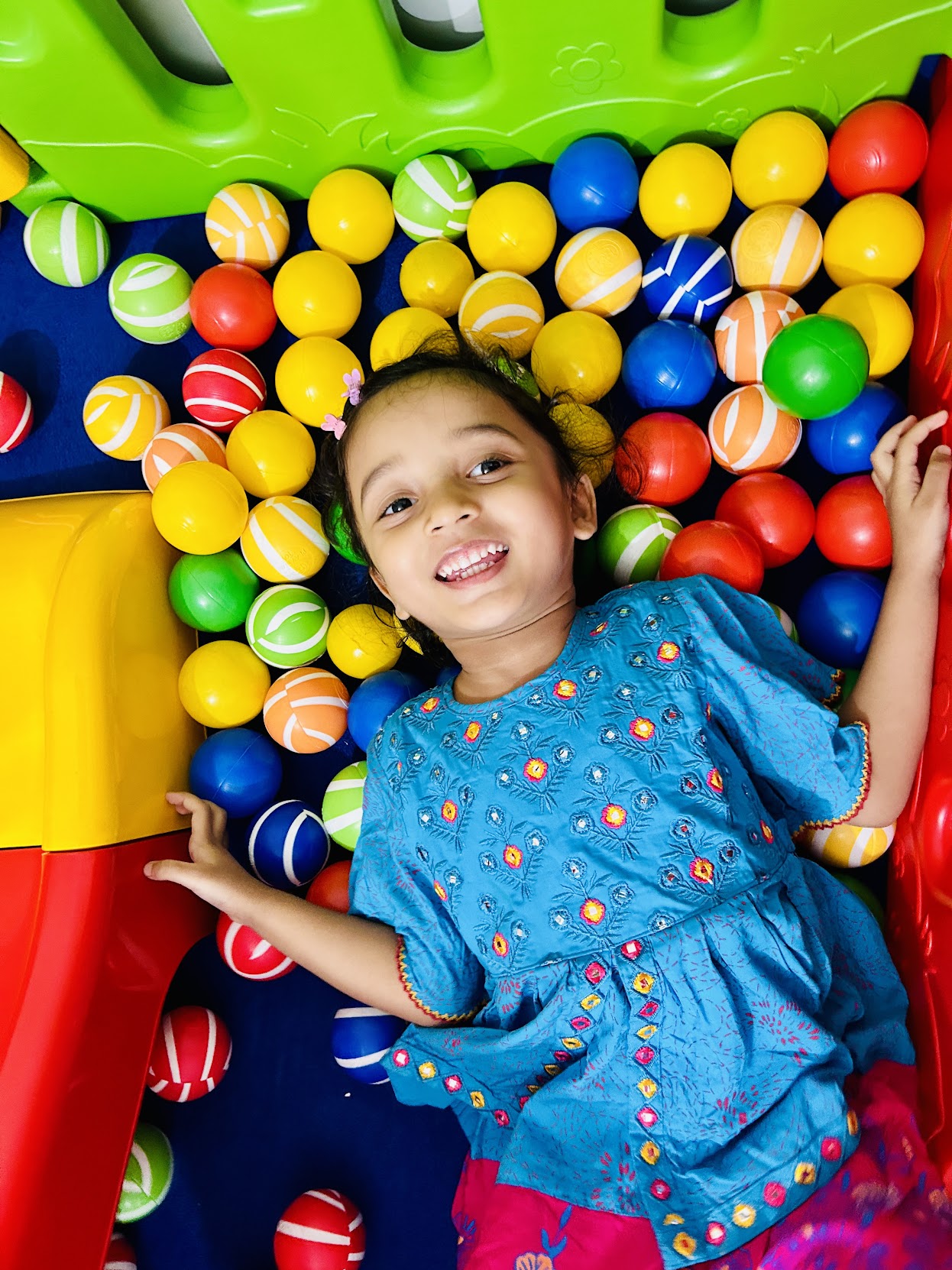 Child in ball pit
