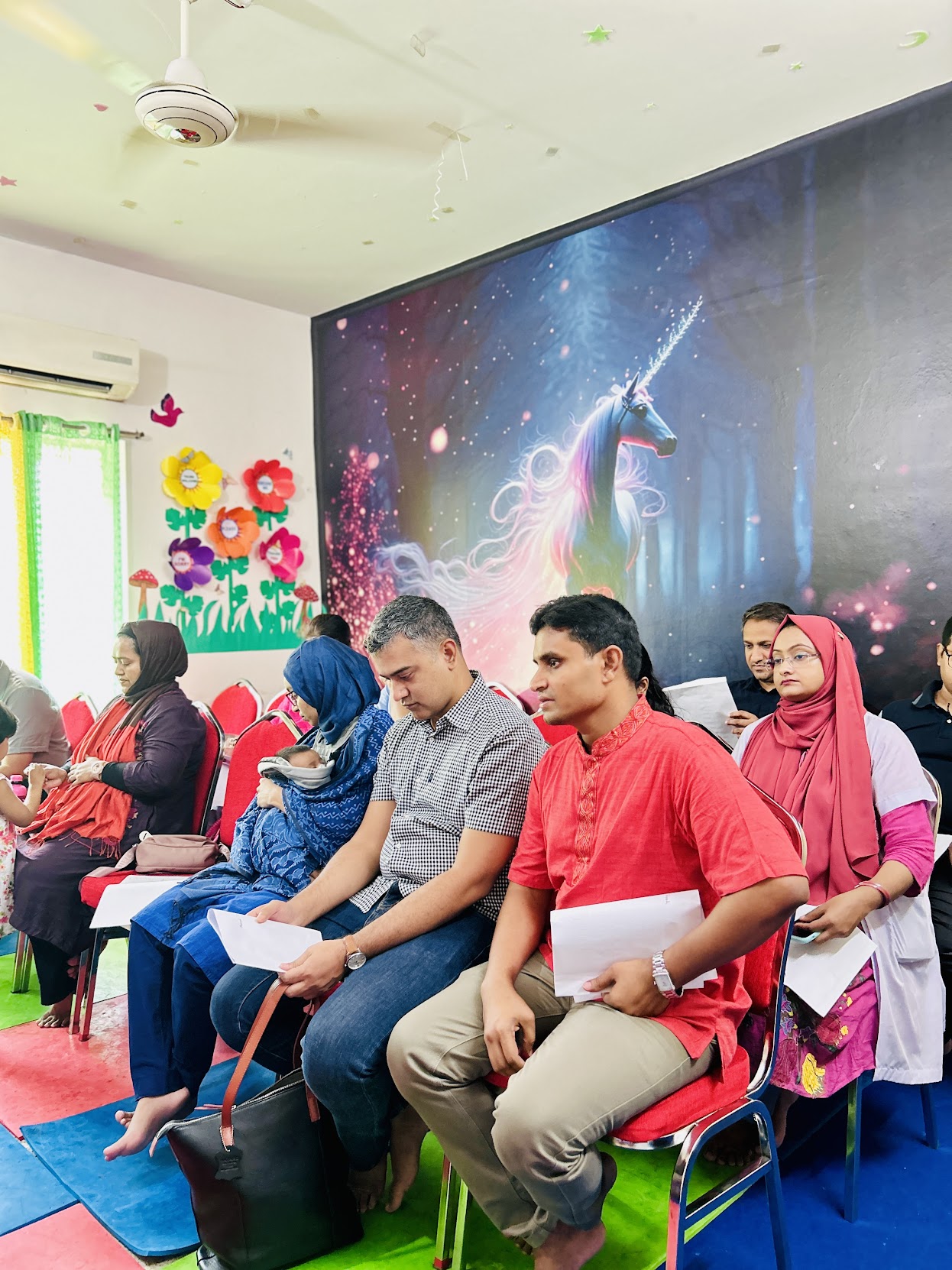 A happy child playing.